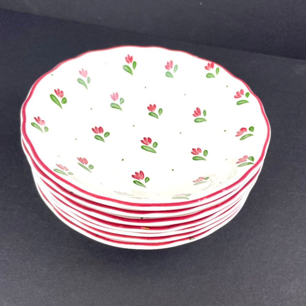 Set Johnson Brothers 7 Cereal Bowl 61/4" Floral Sprigs Ironstone Made in England